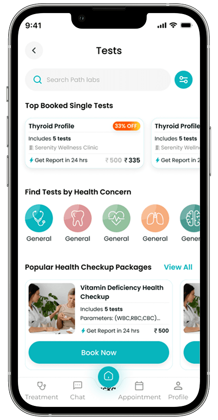 Health app interface - consultation