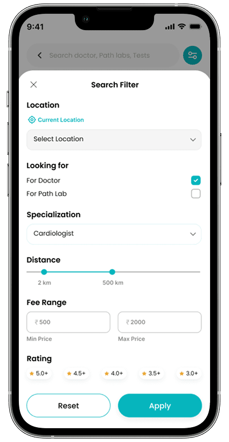 Health app interface - consultation