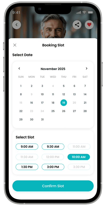 Health app interface - consultation